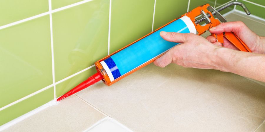 Seal edges using Silicone Swimming Pool Tiles